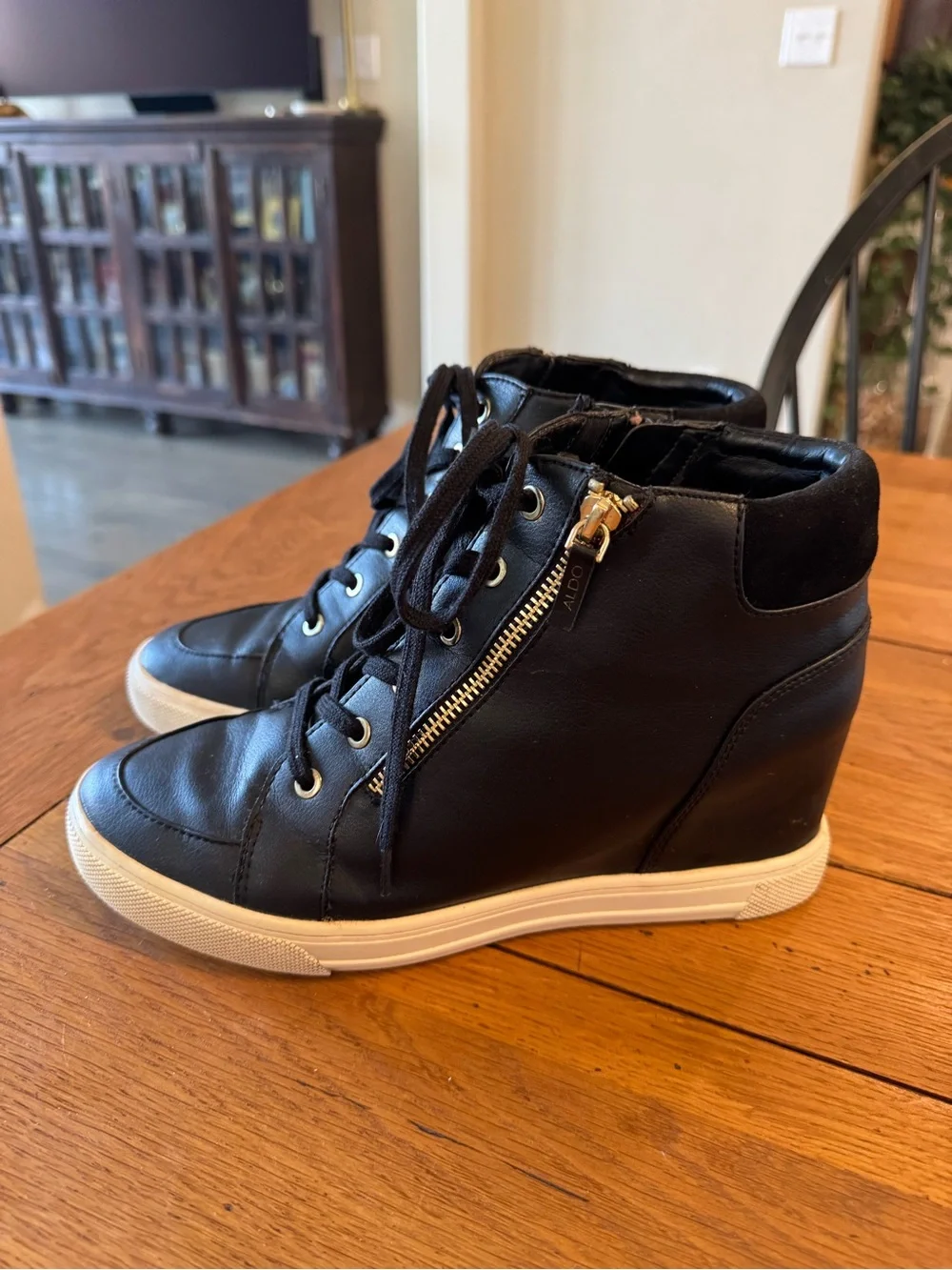Aldo Kaia black wedge sneakers- size 11